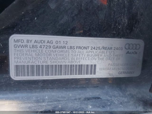 Photo 8 VIN: WAUAFAFL5CN020307 - AUDI A4 