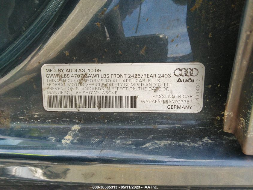 Photo 8 VIN: WAUAFAFL6AN027781 - AUDI A4 