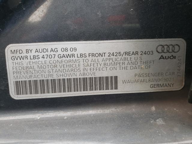 Photo 9 VIN: WAUAFAFL8AN019021 - AUDI A4 PREMIUM 