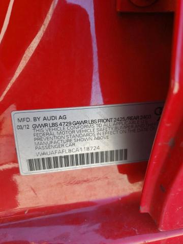 Photo 9 VIN: WAUAFAFL8CA118724 - AUDI A4 PREMIUM 