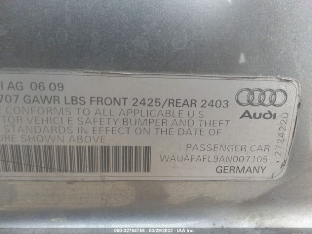 Photo 8 VIN: WAUAFAFL9AN007105 - AUDI A4 