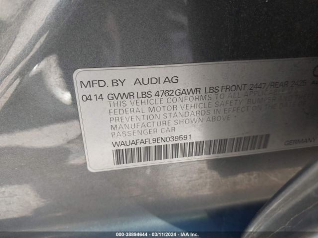 Photo 8 VIN: WAUAFAFL9EN039591 - AUDI A4 