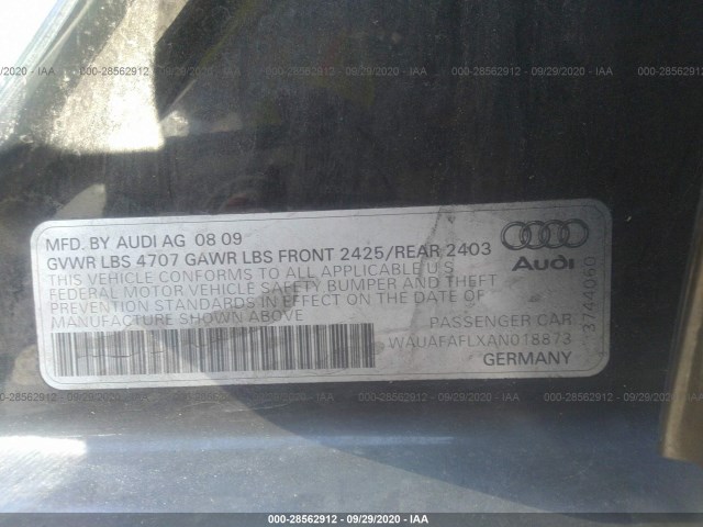 Photo 8 VIN: WAUAFAFLXAN018873 - AUDI A4 