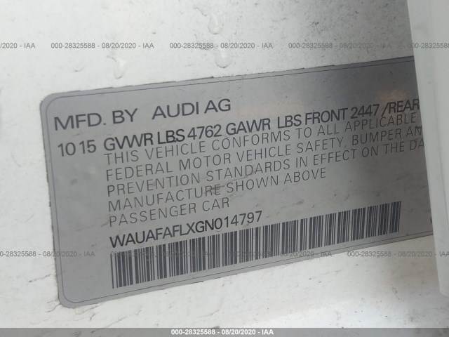 Photo 8 VIN: WAUAFAFLXGN014797 - AUDI A4 