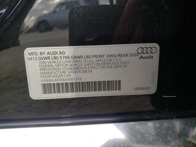 Photo 11 VIN: WAUAGAFD0DN001252 - AUDI A8 QUATTRO 