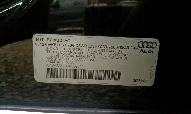 Photo 9 VIN: WAUAGAFD0DN009514 - AUDI A8 