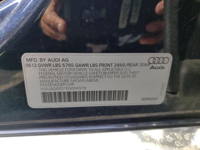 Photo 9 VIN: WAUAGAFD1DN004919 - AUDI A8 QUATTRO 