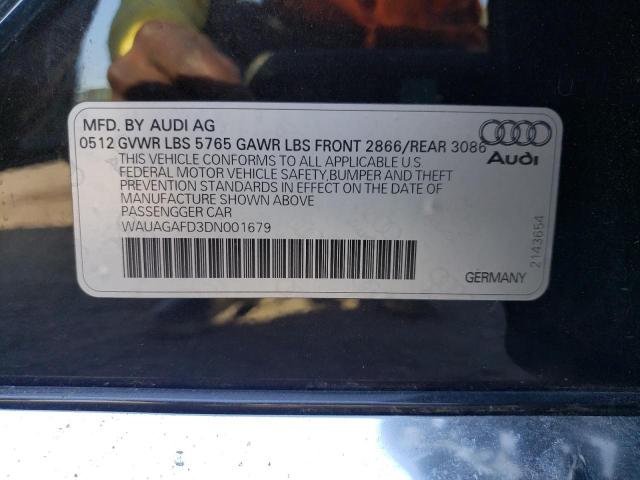 Photo 9 VIN: WAUAGAFD3DN001679 - AUDI A8 QUATTRO 