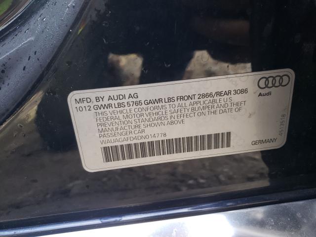 Photo 9 VIN: WAUAGAFD4DN014778 - AUDI A8 QUATTRO 