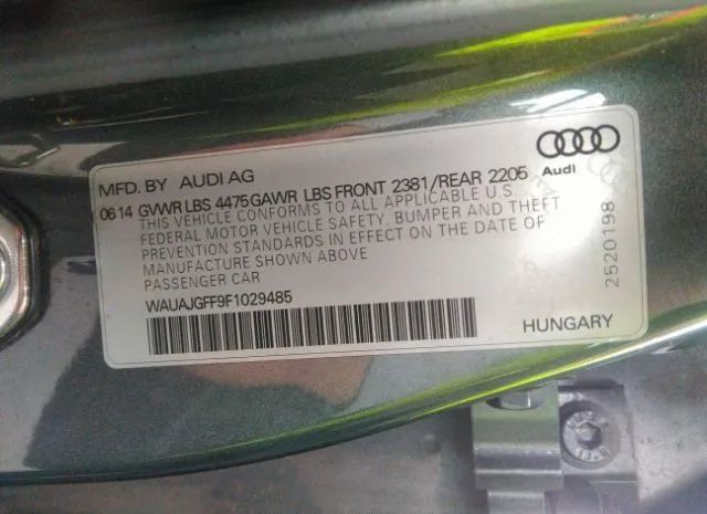 Photo 8 VIN: WAUAJGFF9F1029485 - AUDI A3 