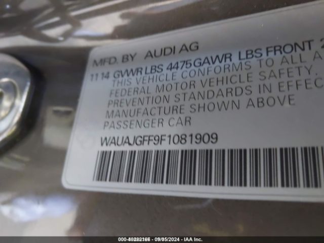 Photo 8 VIN: WAUAJGFF9F1081909 - AUDI A3 