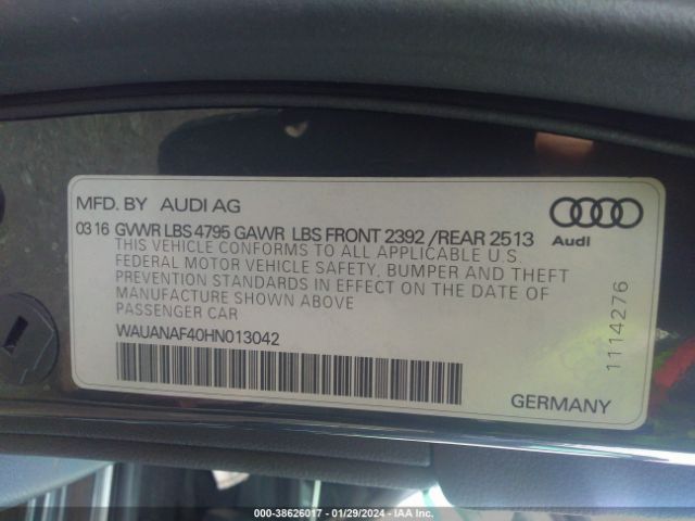 Photo 8 VIN: WAUANAF40HN013042 - AUDI A4 