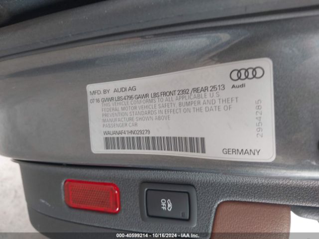 Photo 8 VIN: WAUANAF41HN029279 - AUDI A4 