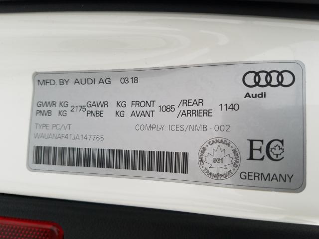 Photo 9 VIN: WAUANAF41JA147765 - AUDI A4 KOMFORT 