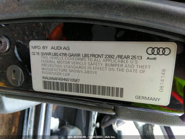 Photo 8 VIN: WAUANAF45HN010587 - AUDI A4 