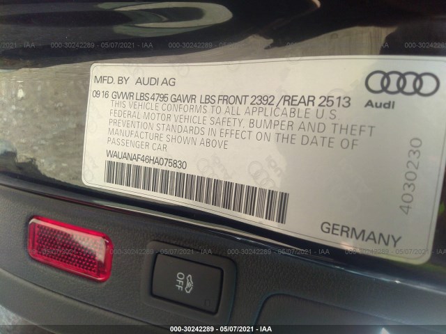 Photo 8 VIN: WAUANAF46HA075830 - AUDI A4 