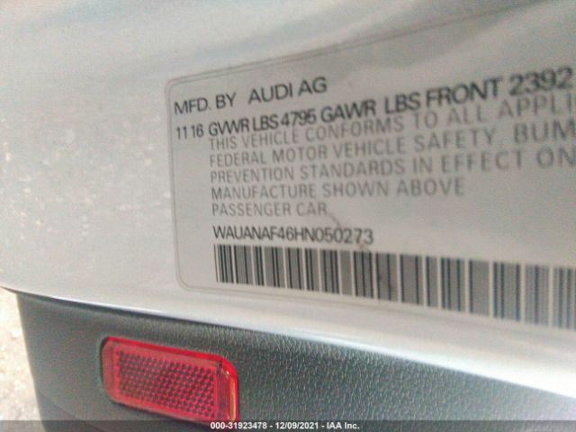 Photo 8 VIN: WAUANAF46HN050273 - AUDI A4 