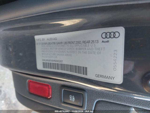 Photo 8 VIN: WAUANAF46HN060267 - AUDI A4 