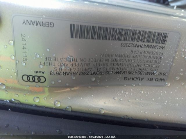 Photo 8 VIN: WAUANAF47HN022353 - AUDI A4 