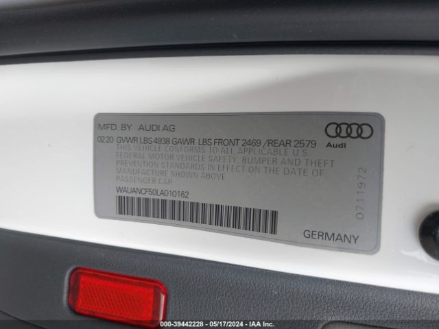 Photo 8 VIN: WAUANCF50LA010162 - AUDI A5 SPORTBACK 