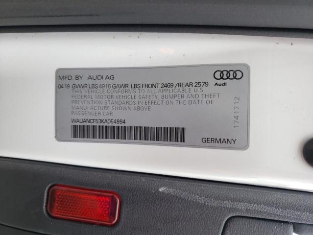 Photo 9 VIN: WAUANCF53KA054994 - AUDI A5 PREMIUM 