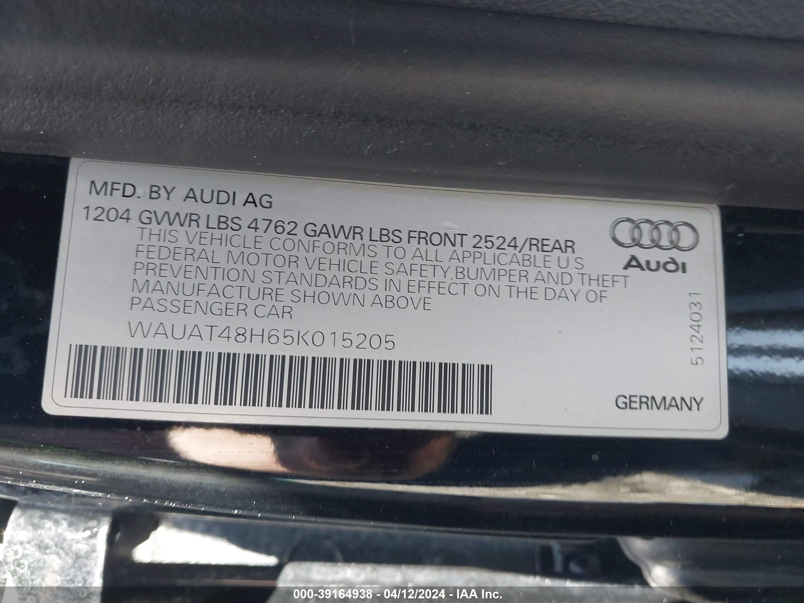 Photo 8 VIN: WAUAT48H65K015205 - AUDI A4 