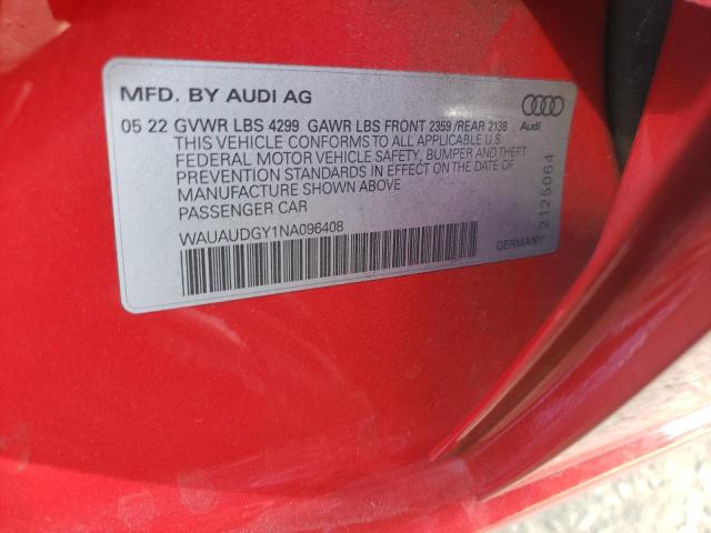 Photo 11 VIN: WAUAUDGY1NA096408 - AUDI A3 