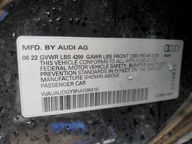 Photo 12 VIN: WAUAUDGY9NA098410 - AUDI A3 PREMIUM 