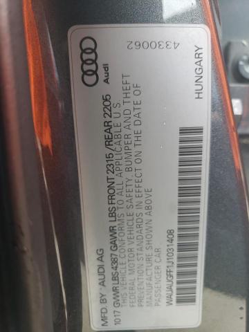 Photo 11 VIN: WAUAUGFF1J1031408 - AUDI A3 PREMIUM 