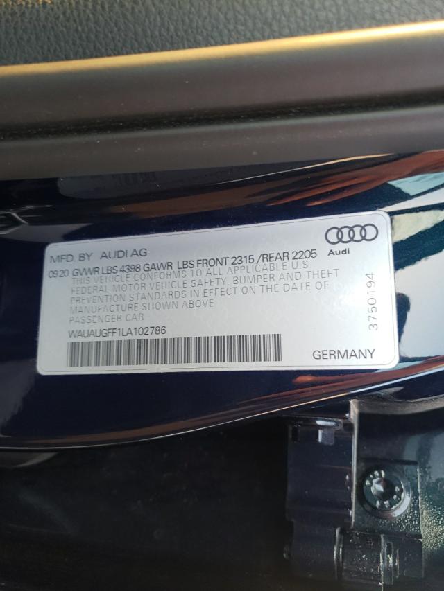 Photo 9 VIN: WAUAUGFF1LA102786 - AUDI A3 