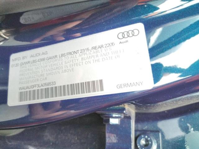 Photo 9 VIN: WAUAUGFF3LA058533 - AUDI A3 PREMIUM 