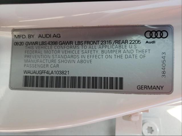 Photo 9 VIN: WAUAUGFF4LA103821 - AUDI A3 PREMIUM 