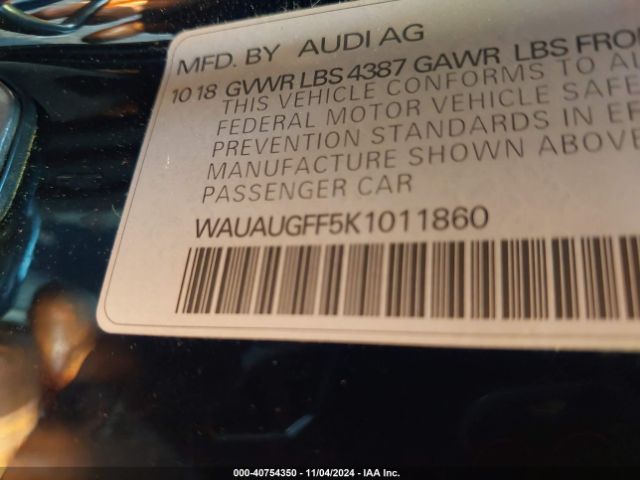 Photo 8 VIN: WAUAUGFF5K1011860 - AUDI A3 