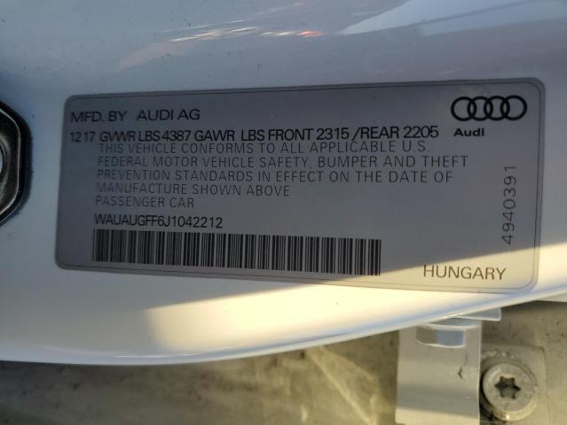 Photo 11 VIN: WAUAUGFF6J1042212 - AUDI A3 