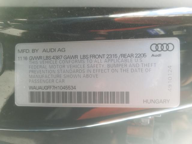 Photo 9 VIN: WAUAUGFF7H1045534 - AUDI A3 PREMIUM 