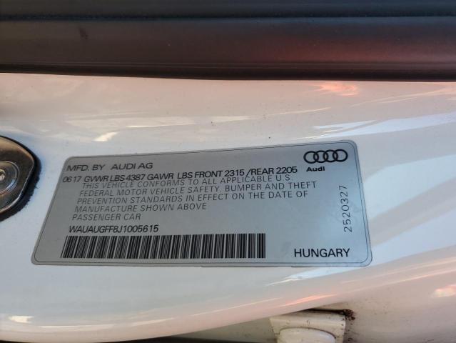 Photo 12 VIN: WAUAUGFF8J1005615 - AUDI A3 PREMIUM 