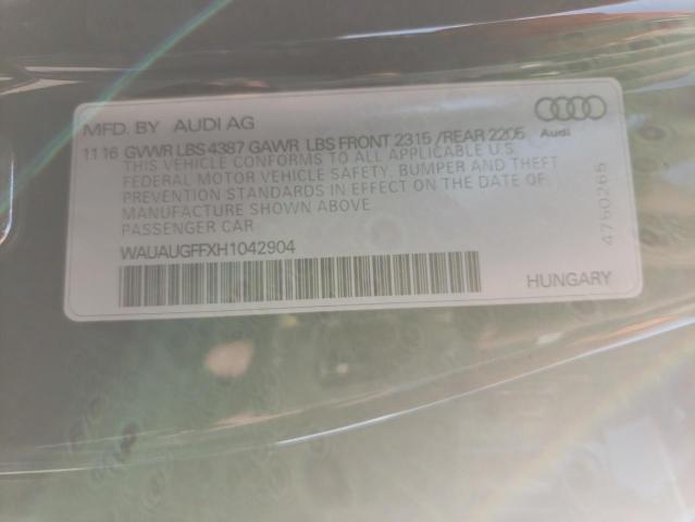 Photo 9 VIN: WAUAUGFFXH1042904 - AUDI A3 PREMIUM 