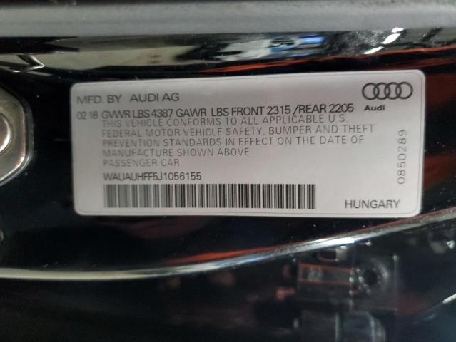 Photo 11 VIN: WAUAUHFF5J1056155 - AUDI A3 