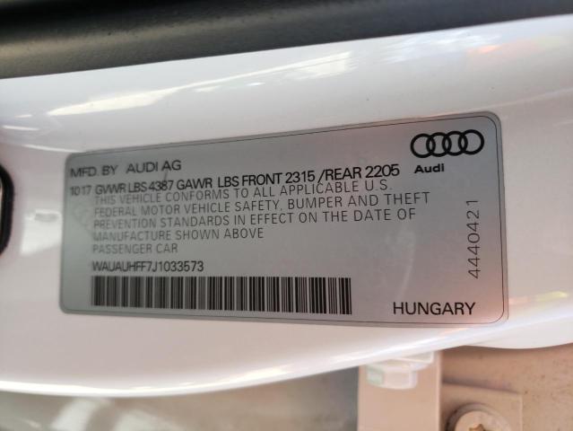 Photo 9 VIN: WAUAUHFF7J1033573 - AUDI A3 PREMIUM 