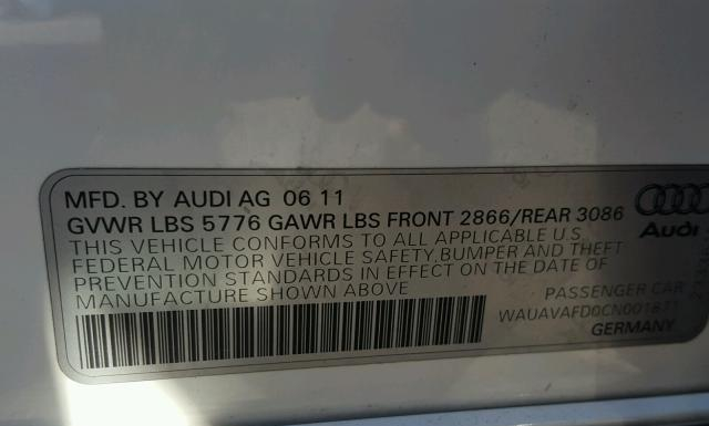 Photo 9 VIN: WAUAVAFD0CN001871 - AUDI A8 