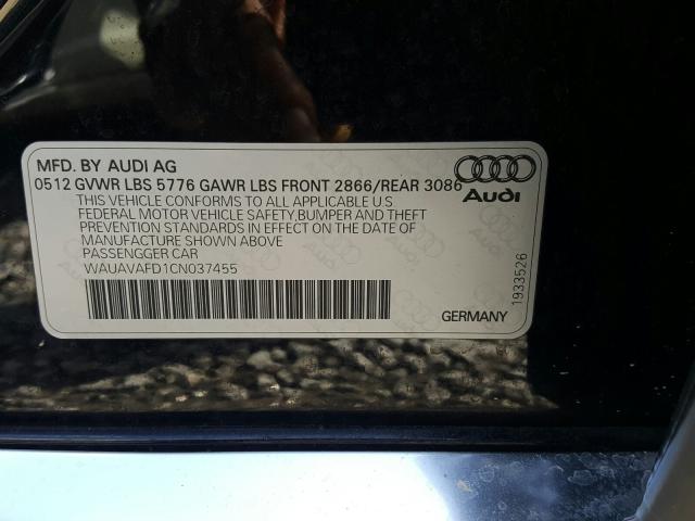 Photo 9 VIN: WAUAVAFD1CN037455 - AUDI A8 QUATTRO 