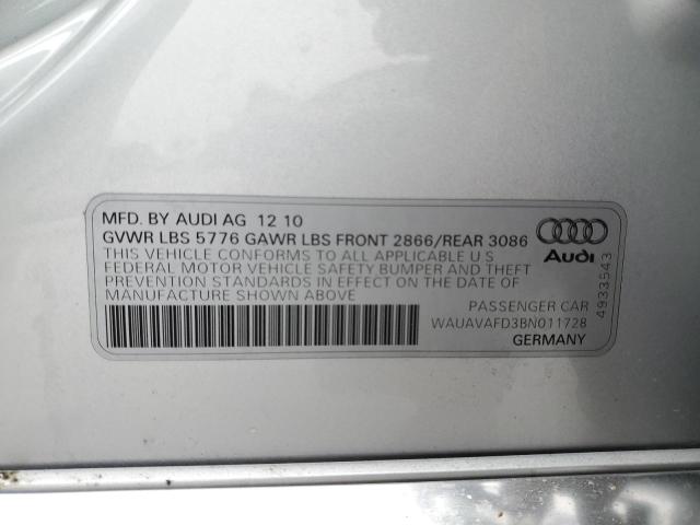 Photo 12 VIN: WAUAVAFD3BN011728 - AUDI A8 QUATTRO 