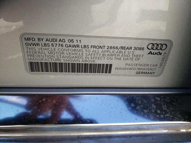 Photo 9 VIN: WAUAVAFD7BN026927 - AUDI A8 QUATTRO 