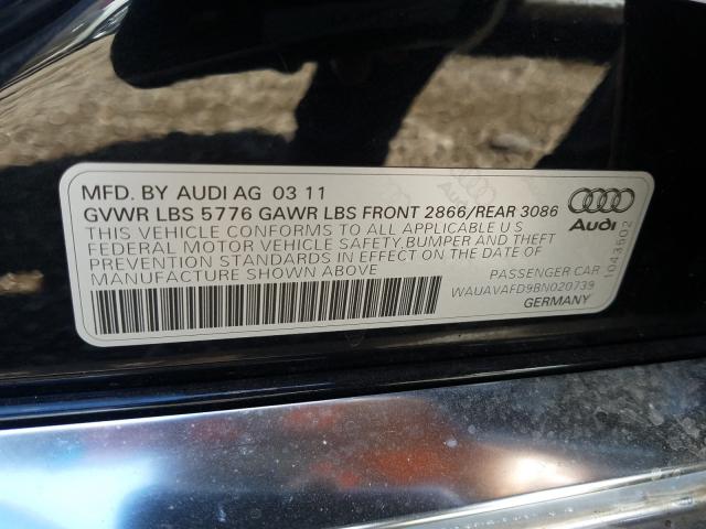 Photo 9 VIN: WAUAVAFD9BN020739 - AUDI A8 QUATTRO 