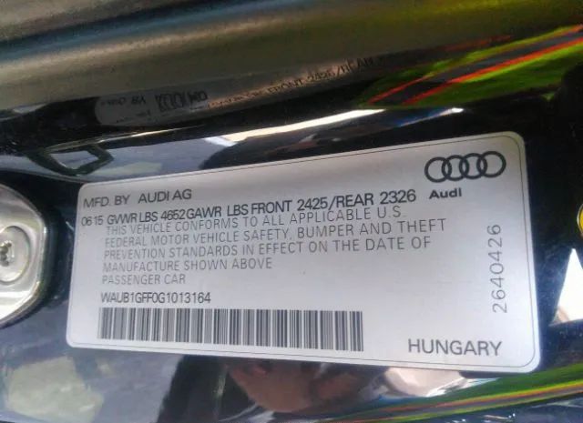 Photo 8 VIN: WAUB1GFF0G1013164 - AUDI S3 