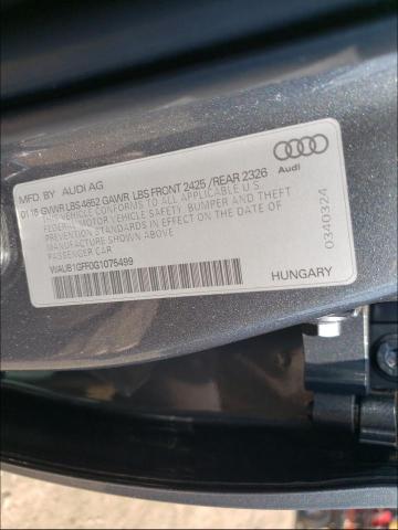 Photo 9 VIN: WAUB1GFF0G1075499 - AUDI S3 PREMIUM 