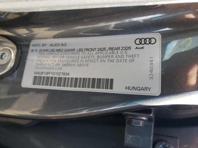 Photo 9 VIN: WAUB1GFF1G1027834 - AUDI S3 PREMIUM 