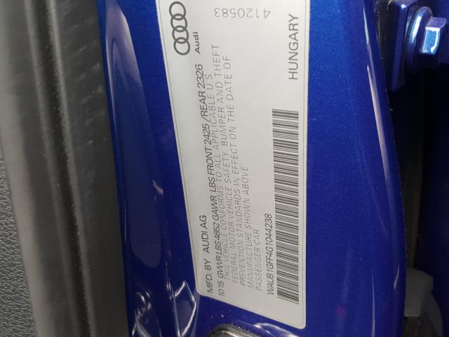 Photo 9 VIN: WAUB1GFF4G1044238 - AUDI S3 PREMIUM 