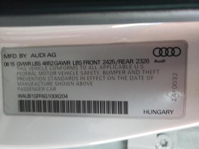 Photo 9 VIN: WAUB1GFF6G1006204 - AUDI S3 PREMIUM 