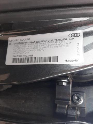 Photo 9 VIN: WAUB1GFF7H1079938 - AUDI S3 PREMIUM 